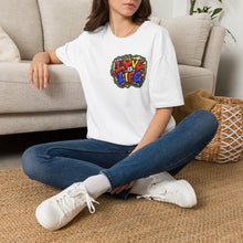 Load image into Gallery viewer, Love Is Life Graphic T-Shirt — Colorful Street Art Heart Tee